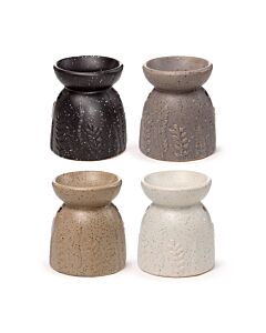 Puckator Eden Stone Effect Embossed Fern Ceramic Oil & Wax Melt Burner